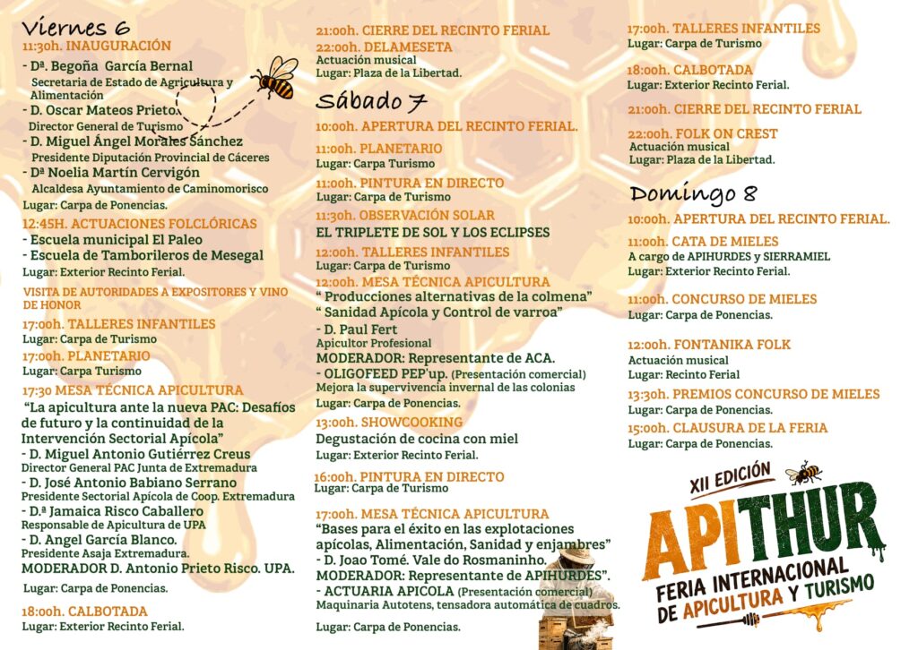 Programa Feria de Apicultura y Turismo de Las Hurdes 2026 Programa Feria de Apicultura y Turismo de Las Hurdes 2026